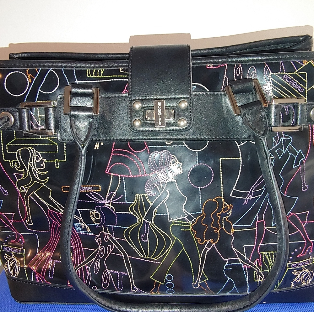 Bcbgirls Tote Bag Purse Stitched Patent
